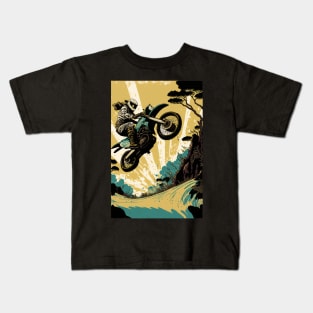 Dirt bike big stunt on mars Kids T-Shirt